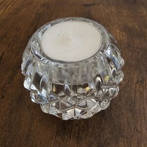 Crystal single tea candle holder